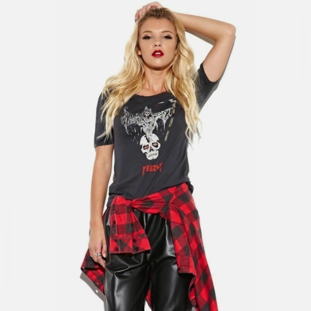 Yeezus Tour Merchandise Kanye West PacSun Reaper Skull Tee